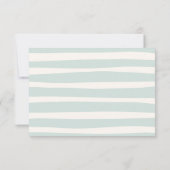 Green Doodle Wavy Frame Wedding Dankeskarte (Rückseite)