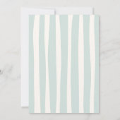 Green Doodle Wavy Frame Wedding Einladung (Rückseite)