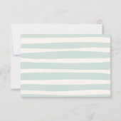 Green Doodle Wavy Frame Wedding RSVP Karte (Rückseite)