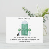 Green Door Cat haben wir neue Zuhause Ankündigung (Stehend Vorderseite)