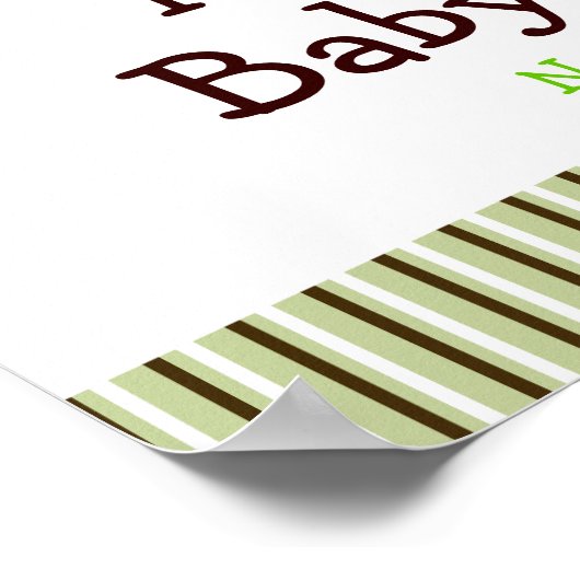 Green Dot Turtle Custom Baby Showbanner Poster (Ecke)