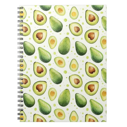 Green Dots Avocados Notizblock (Vorderseite)