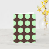 Green Dots Blank Grußkarte Karte (Gelbe Blume)