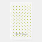 Green Dots St Patricks Day NAME Spring Fun Serviette (Vorderseite)
