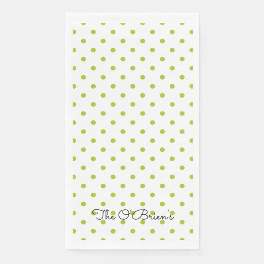 Green Dots St Patricks Day NAME Spring Fun Serviette (Vorderseite)