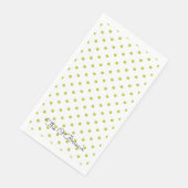 Green Dots St Patricks Day NAME Spring Fun Serviette (Ecke)