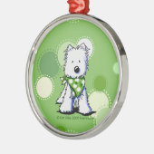 Green Dots Westie Ornament (Links)