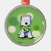 Green Dots Westie Ornament (Vorne)