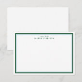 Green Double Frame Modern Stationäre Note Card Einladung (Vorne/Hinten)