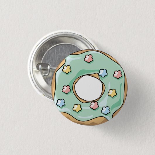 Green Doughnut Button (Vorne & Hinten)