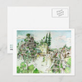 Green Downtown Postcard Postkarte (Vorne/Hinten)