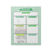 Green Dr Gnome Nursing Student Skills Template Notizblock (Rotiert)