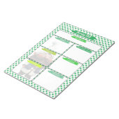 Green Dr Gnome Nursing Student Skills Template Notizblock (angewinkelt)