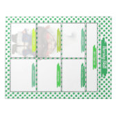 Green Dr Gnome Nursing Student Skills Template Notizblock (Vorderseite)