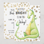 ~ Green Dragon Baby Boy Baby Shower Einladung (Vorne/Hinten)
