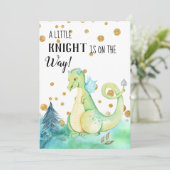 *~* Green Dragon - Baby Boy Baby Shower Einladung (Stehend Vorderseite)