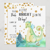 *~* Green Dragon - Baby Boy Baby Shower Einladung (Vorne/Hinten)