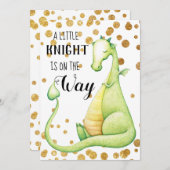 *~* Green Dragon Baby Boy Shower Einladung (Vorne/Hinten)