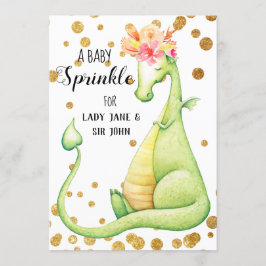 *~* Green Dragon Baby Girl Sprinkle Einladung