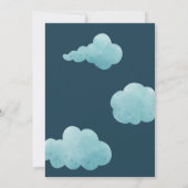 Green Dragon Burg Babydusche Einladung (Rückseite)