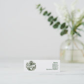 Green Dragon Business Card Mini Visitenkarte (Stehend Vorderseite)