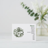 Green Dragon Business Card Visitenkarte (Stehend Vorderseite)