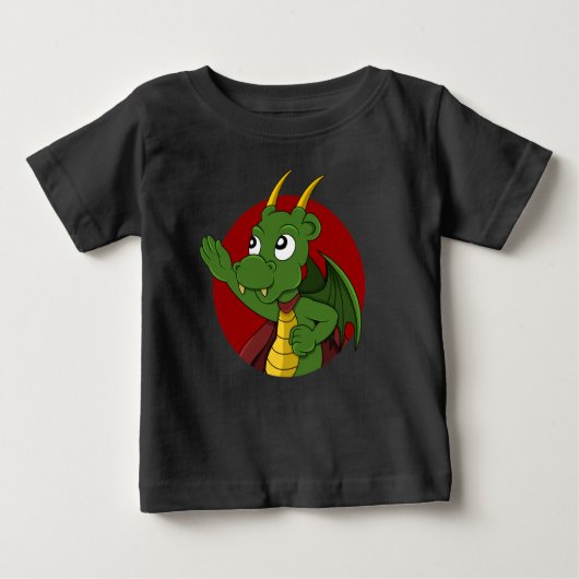 Green Dragon Cartoon Baby T-shirt (Vorderseite)