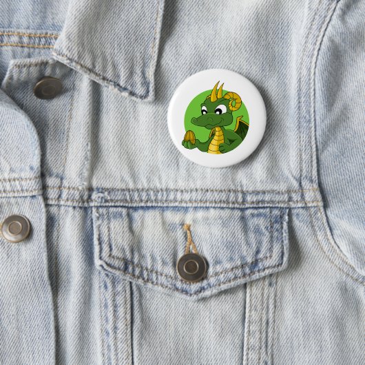 Green Dragon Cartoon Button (Beispiel)