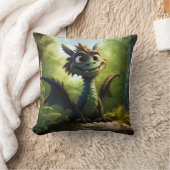 Green Dragon Cartoon Kissen (Decke)
