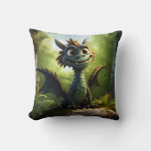 Green Dragon Cartoon Kissen (Vorderseite)
