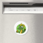 Green Dragon Cartoon Magnet (In Situ (Geschirrspüler))