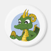Green Dragon Cartoon Magnet (Vorne)
