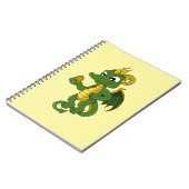 Green Dragon Cartoon Notizblock (Linke Seite)