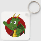Green Dragon Cartoon Schlüsselanhänger (Rückseite)