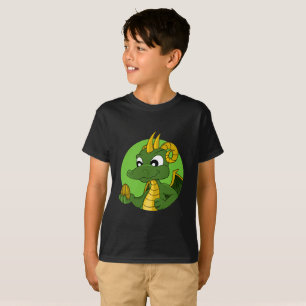 Green Dragon Cartoon T - Shirt