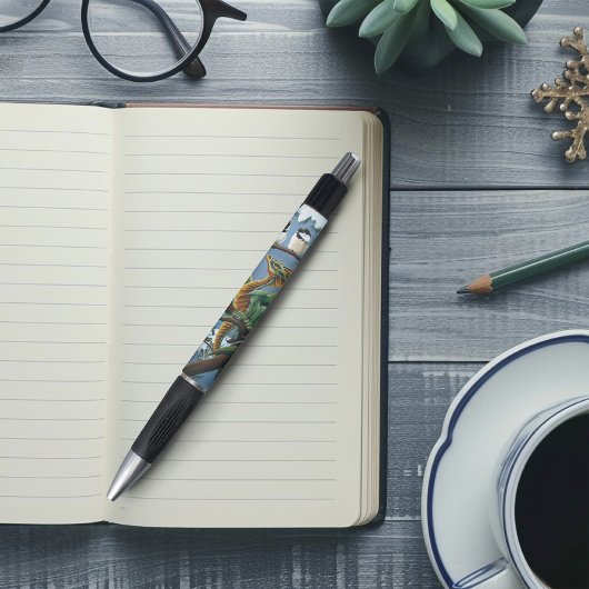 Green Dragon Chickadees Winter Kugelschreiber