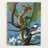 Green Dragon Chickadees Winter Planer (Vorderseite)