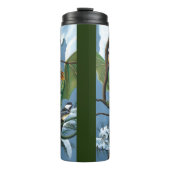 Green Dragon Chickadees Winter Thermosbecher (Vorderseite)