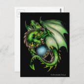 Green Dragon Circle.jpeg Postkarte (Vorne/Hinten)