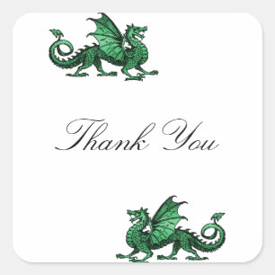 Green Dragon Danke Stickers