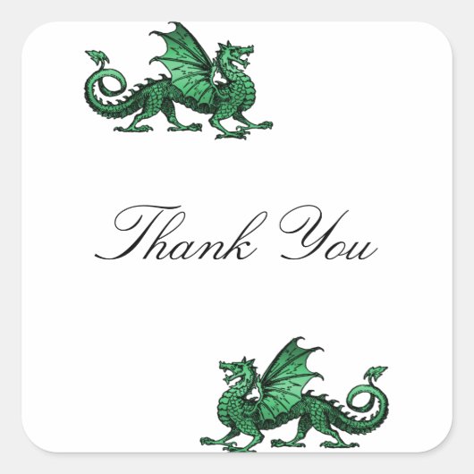 Green Dragon Danke Stickers (Vorderseite)