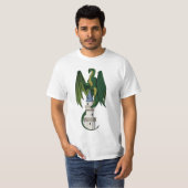Green Dragon Design auf einem weißen T - Shirt (Vorne ganz)