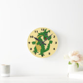 Green Dragon Design Runde Wanduhr (Zuhause)