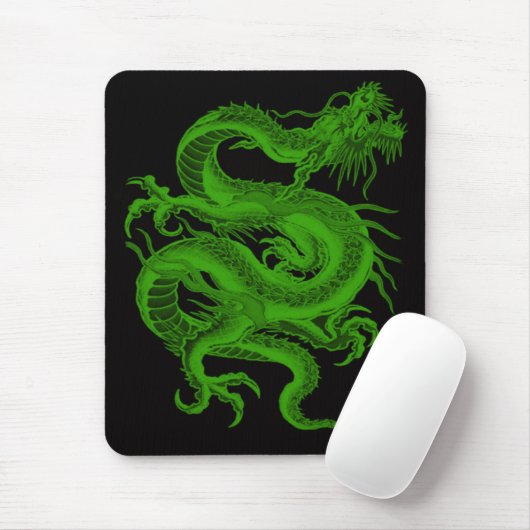Green Dragon Draco Mouse Pad Mousepad (Mit Mouse)