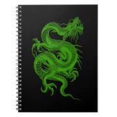 Green Dragon Draco Spiro Notebook Notizblock (Vorderseite)