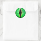 Green Dragon Eye Runder Aufkleber (Tasche)