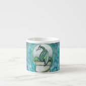 Green Dragon Fantasy Art Espressotasse (Vorderseite)