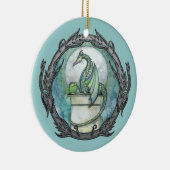 Green Dragon Fantasy Art Ornament (Rechts)