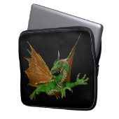Green Dragon Fantasy Artwork Laptopschutzhülle (Vorderseite Links)