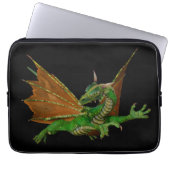 Green Dragon Fantasy Artwork Laptopschutzhülle (Vorderseite)